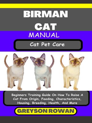 cover image of BIRMAN CAT MANUAL  Cat Pet Care
